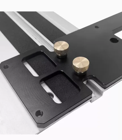 This photo shows the connection clip of the tydeey Aluminum Alloy Mini Track Saw Square.