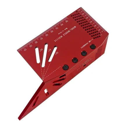 Aluminum Alloy Woodworking Saddle Layout Square Gauge 3D Mitre Angle Measuring Template Tool Carpenter Layout Ruler 3